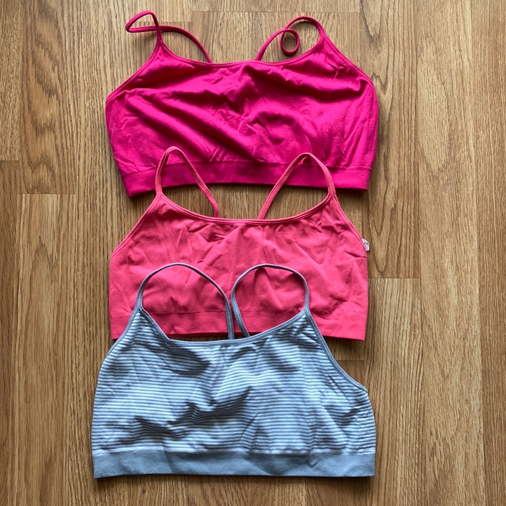 Bundle of 3 Love by Gap Seamless bralettes